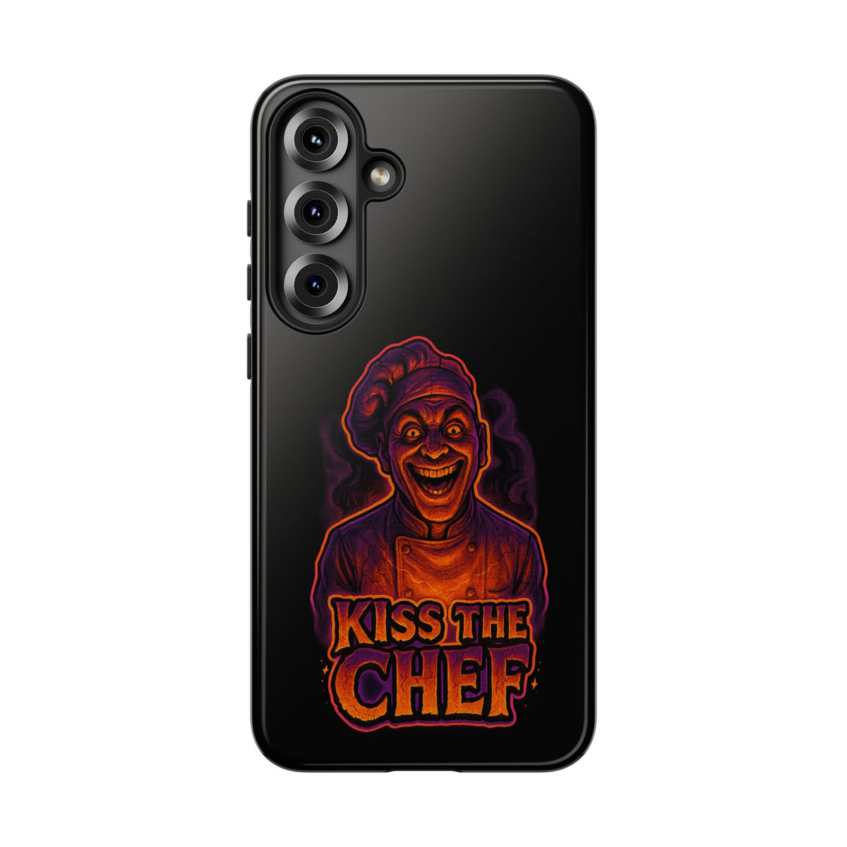 Phone Case — "Kiss the Chef" Neon Horror Chef Design