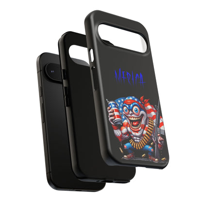 Phone Case — Patriotic 'Merica Clown with Flag, Beer & Rifle