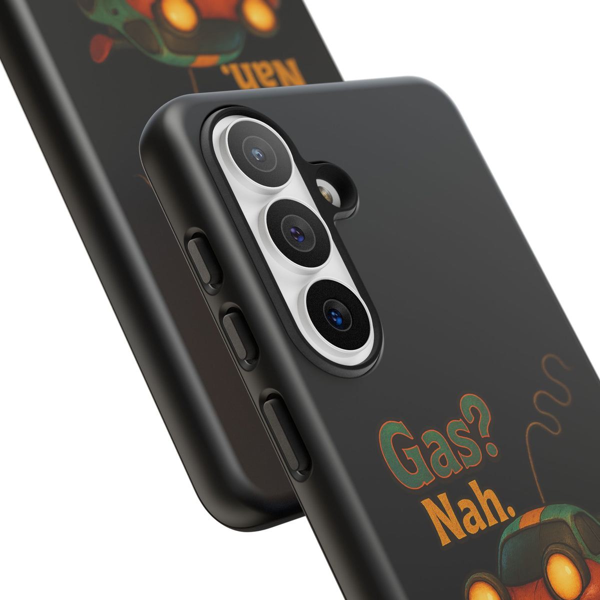 Phone Case — "Gas? Nah. I Run on Bad Far Decisions" Funny Cartoon Car Protective Cover