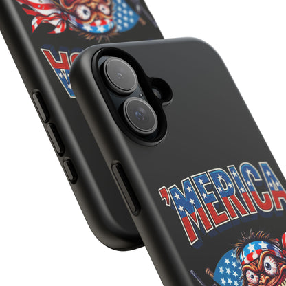 'MERICA Patriotic Phone Case — American Flag Madman Design