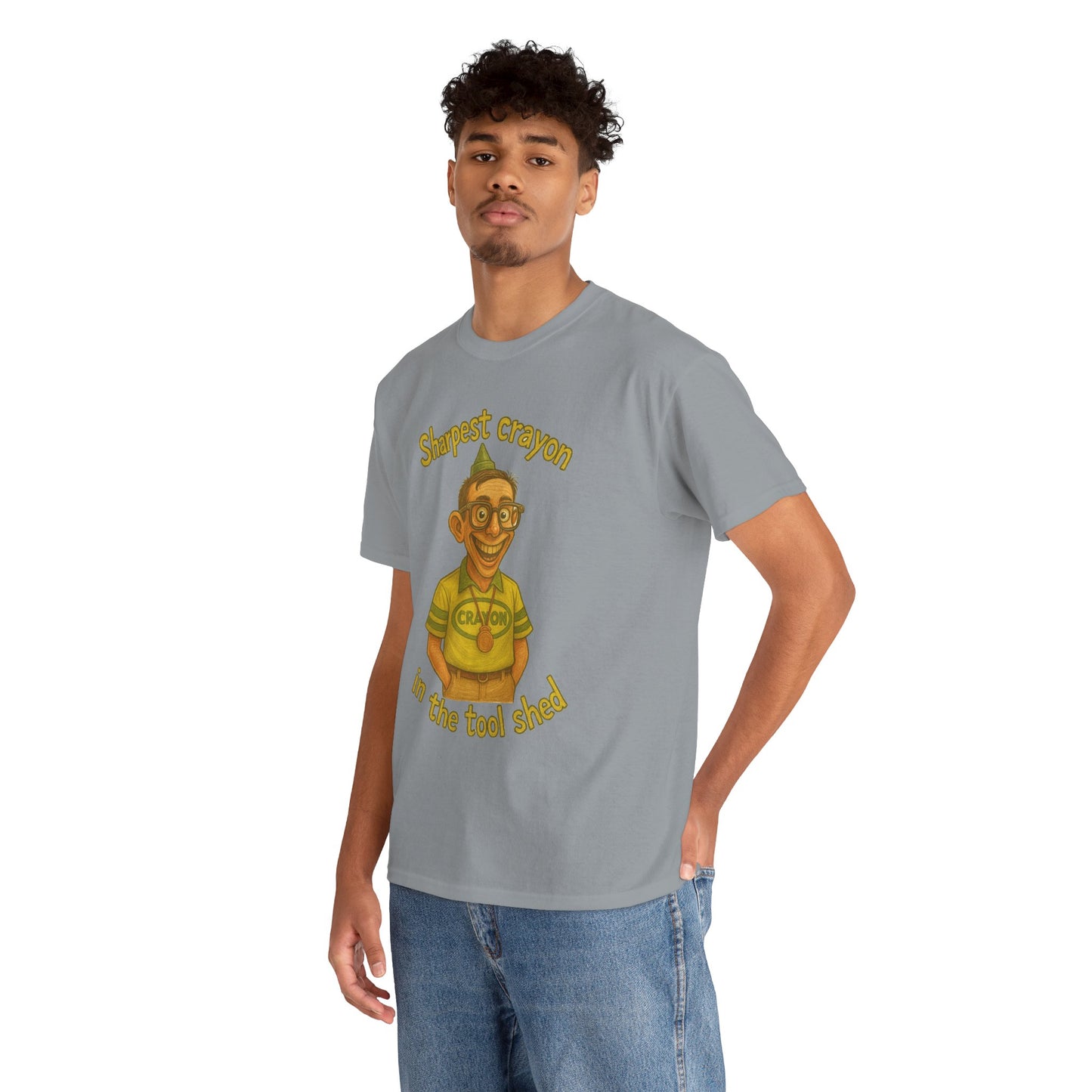 Sharpest Crayon in the Tool Shed T-Shirt | Funny Retro Character Tee