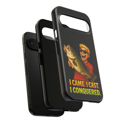 Fishing Phone Case — "I Came. I Cast. I Conquered." Graphic Bass Design