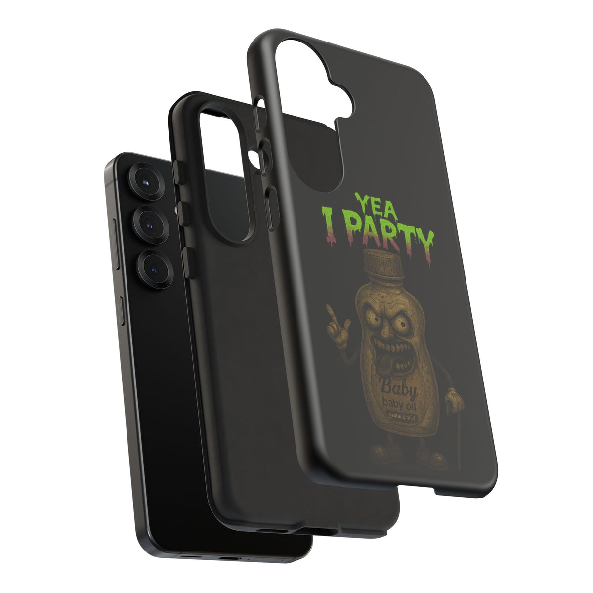 Phone Case — 'Yea I Party' Creepy Baby Bottle Graphic
