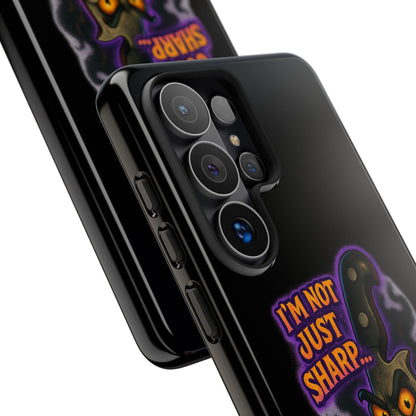 Knife Graphic Phone Case — "I'm Not Just Sharp... I'm Psycho-Sharp" Horror Phone Cover