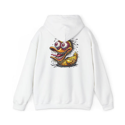 Duck Monster Hoodie — Retro Creepy Cartoon Graphic Pullover