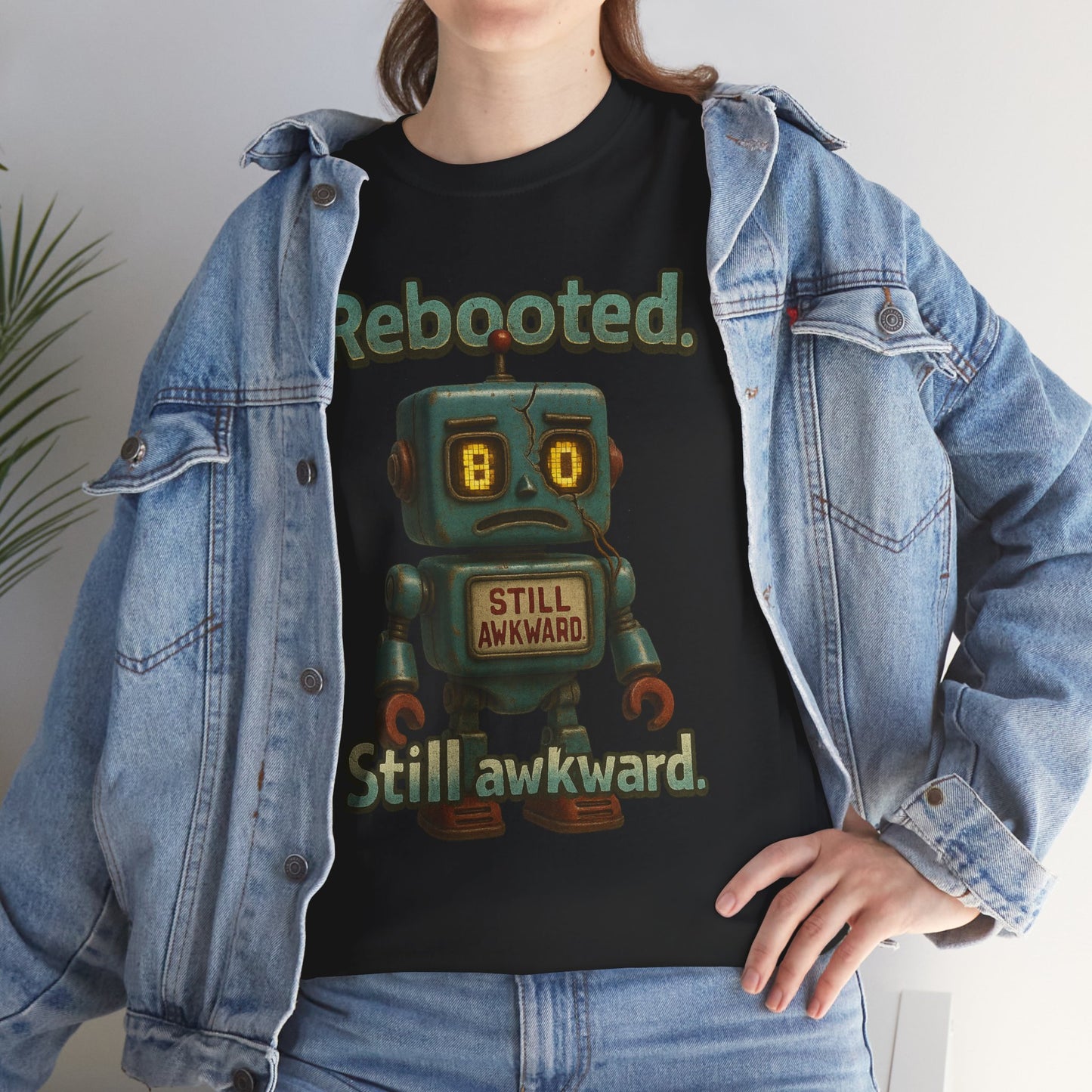 Rebooted Still Awkward Robot T-Shirt | Cute Robot Tee