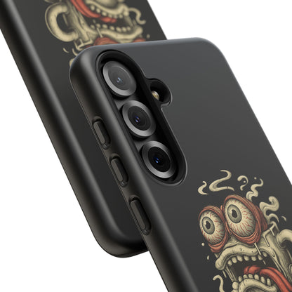 Tough Cases: Retro Hot Coffee Monster Phone Case — Funny 'If Your Mug...' Quote