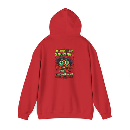 Funny Snoring Monster Hoodie – 'I'm Snoring' Graphic Back Pullover