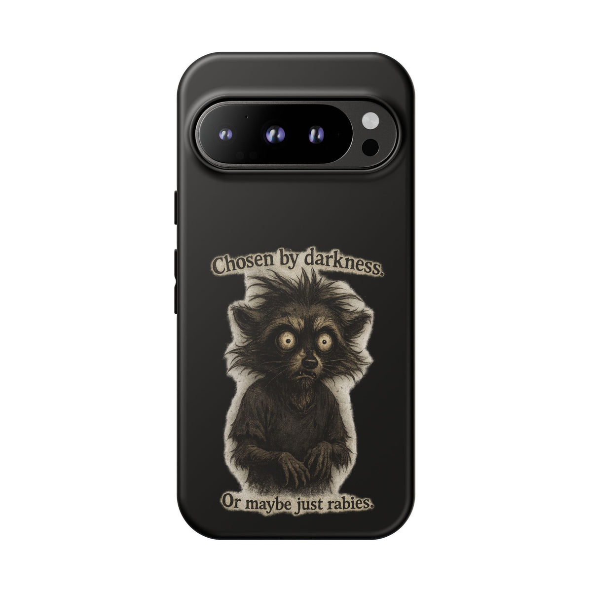 Phone Case - "Chosen by Darkness (Or Maybe Just Rabies)" Cute Creepy Retro Creature Protective Case