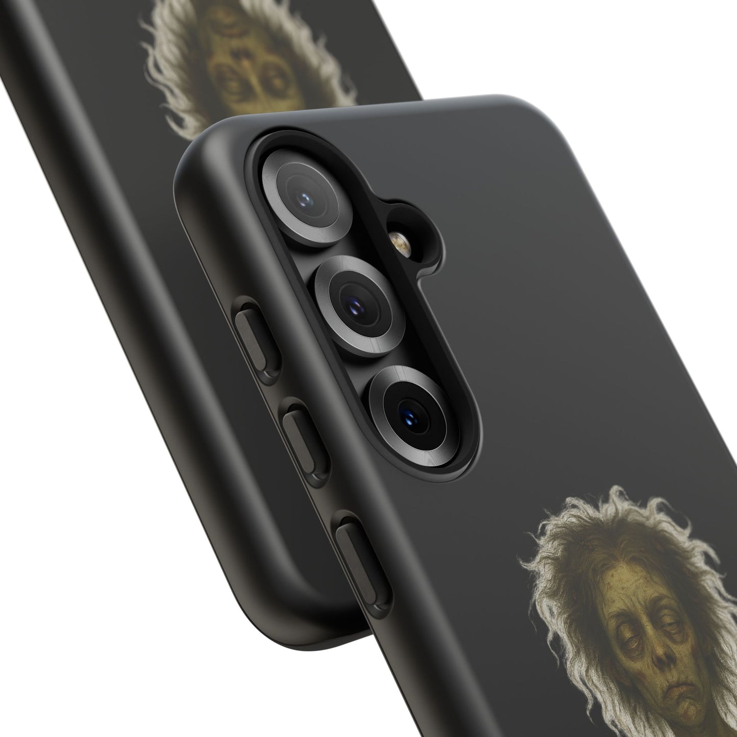 Phone Case — “Cursed to Rise Before Coffee Was Brewed” Goth Horror Design