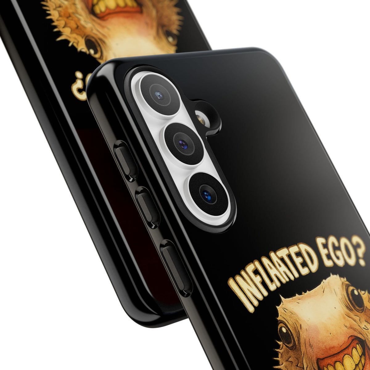 Phone Case — "Inflated Ego? Nah, It's Just Anxiety" Funny Pufferfish Design