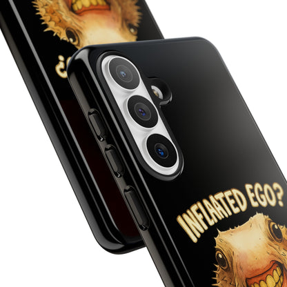 Phone Case — "Inflated Ego? Nah, It's Just Anxiety" Funny Pufferfish Design