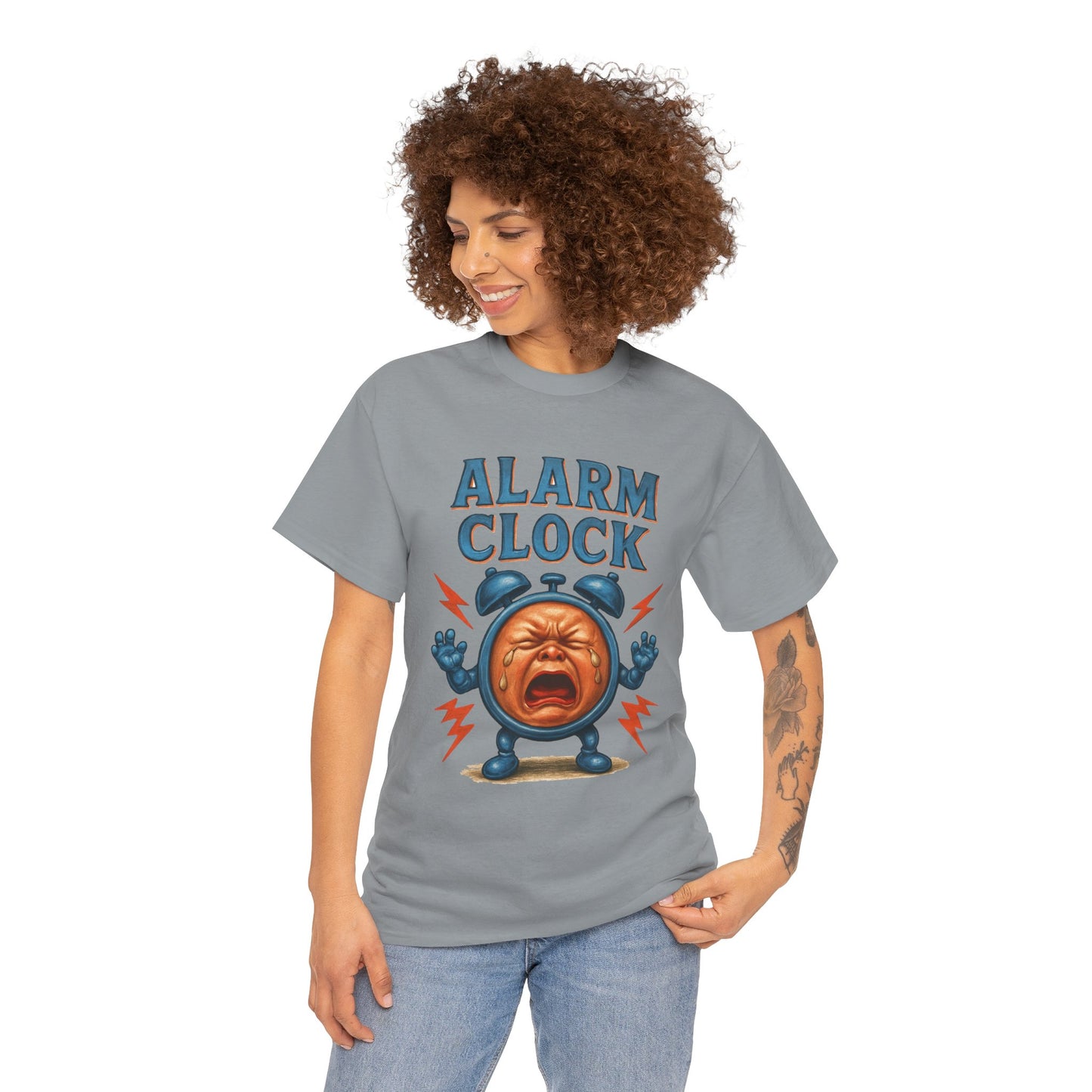 Alarm Clock crying face Tee | Funny Retro Alarm Clock design