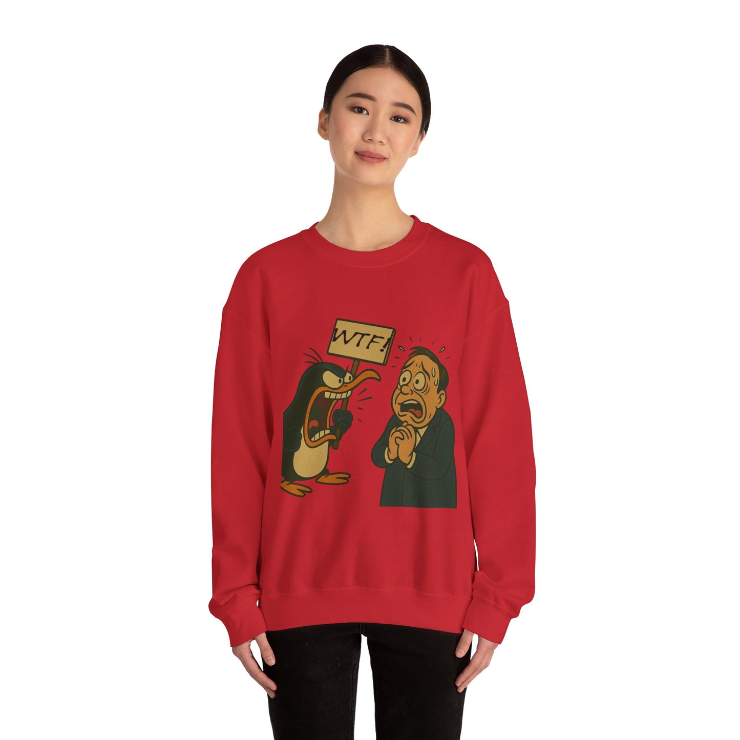 WTF Angry Penguin Crewneck Sweatshirt