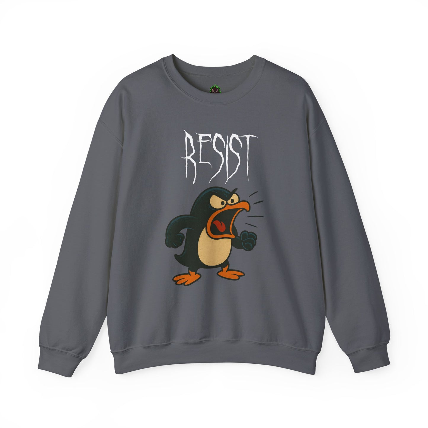 We Will Resist – Angry Penguin & Politician Crewneck Sweatshirt