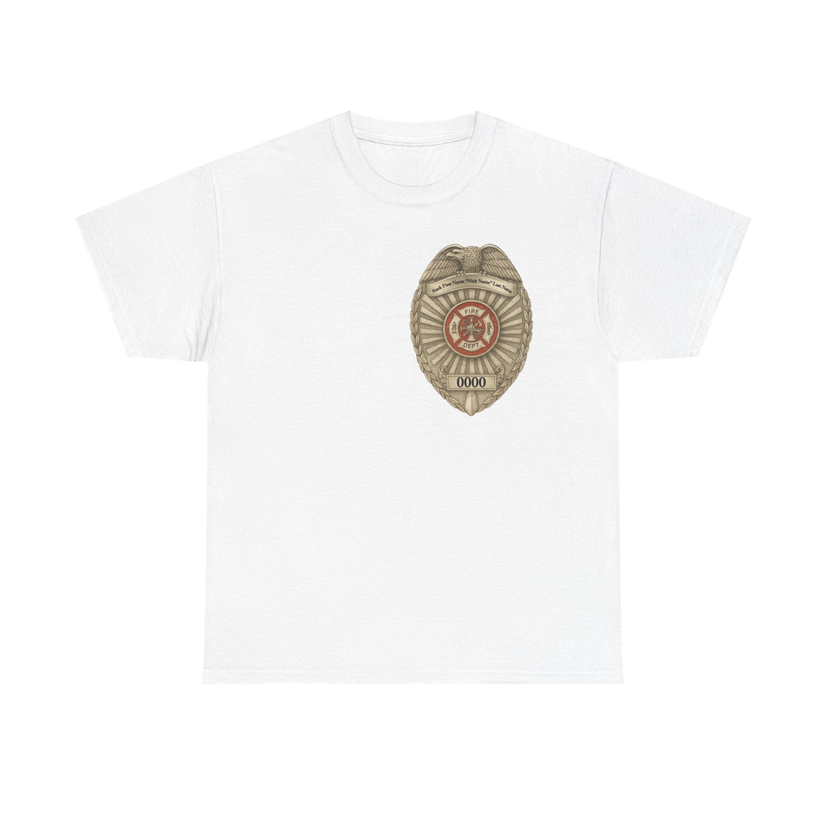 Flames Test Metal – Courage Firefighter Tee