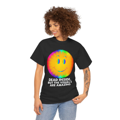 Dead Inside, But the Visuals Are Amazing – Trippy Smiley Face T-Shirt