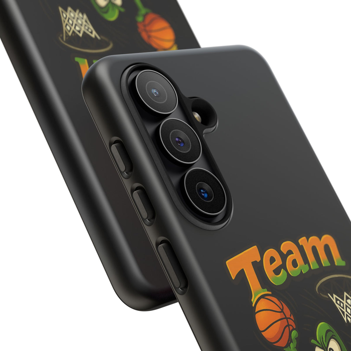 Team Player Basketball Phone Case — Cute Cartoon Pickle Dunk Phone Cover