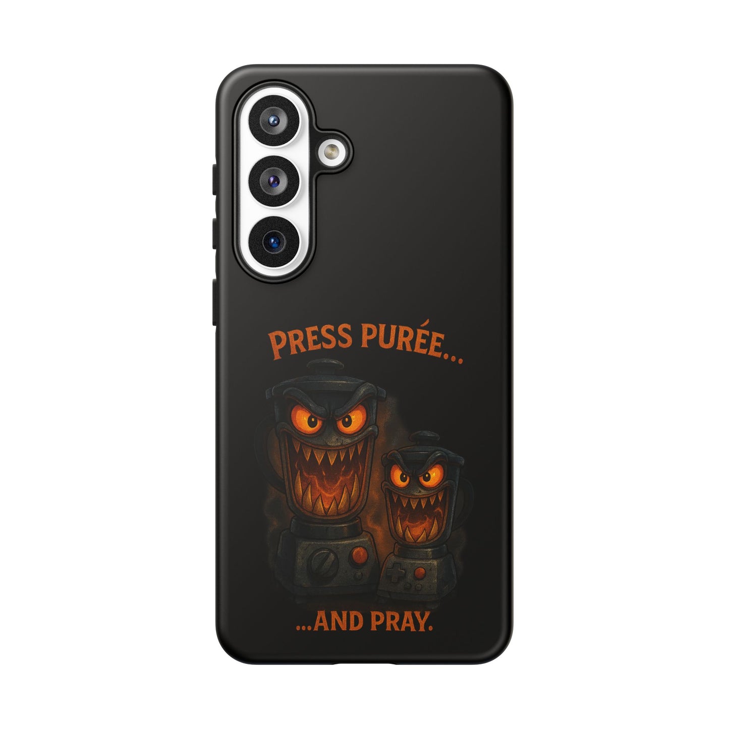 Phone Case - 'Press Purée...and Pray' Halloween Horror Protective Cover
