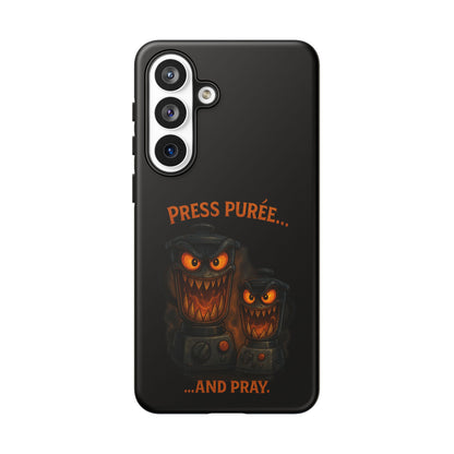Phone Case - 'Press Purée...and Pray' Halloween Horror Protective Cover