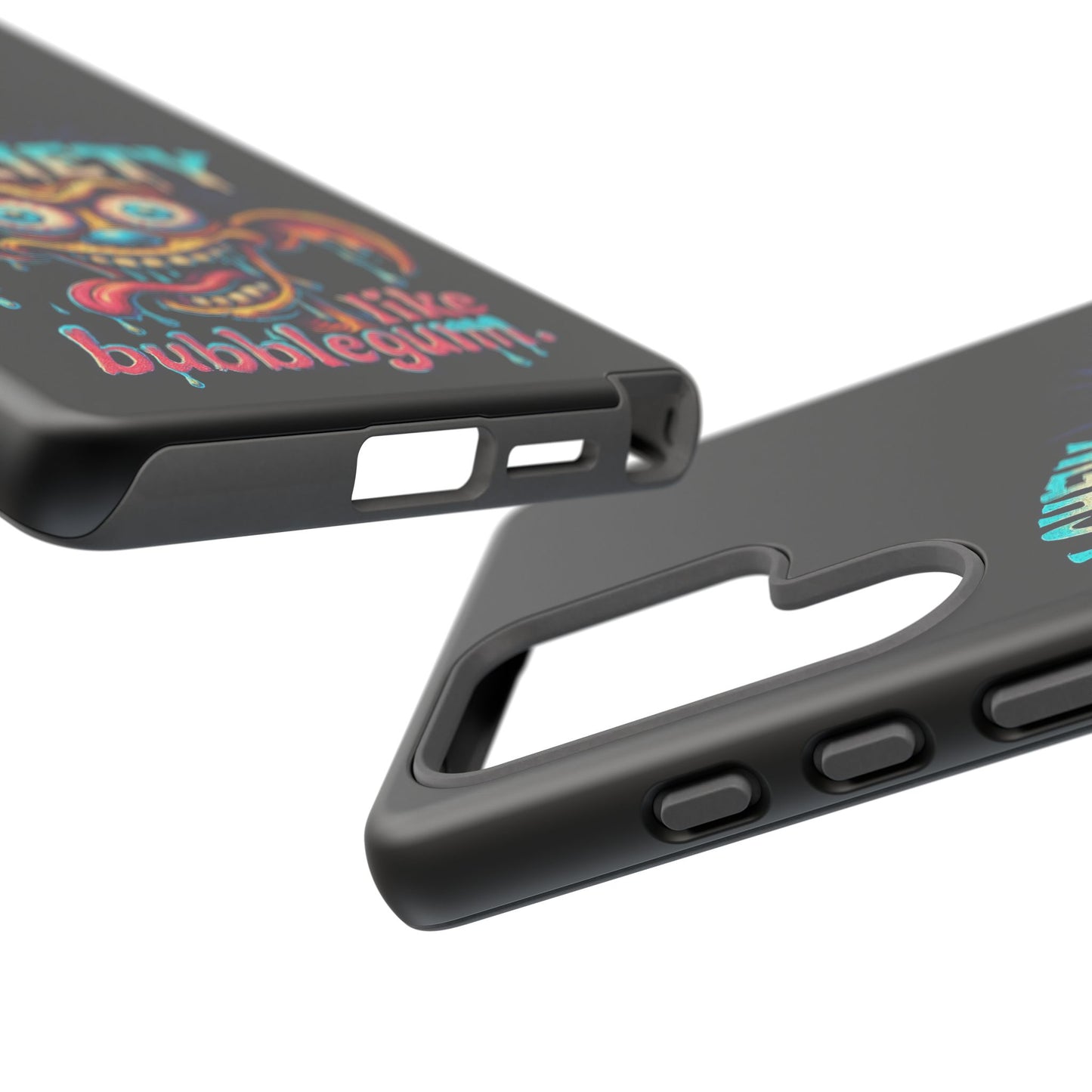 Phone Case — "I Chew Anxiety Like Bubblegum" Retro Monster Design