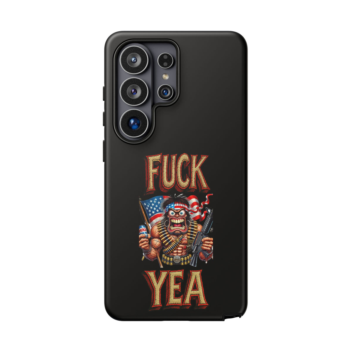 Phone Case — "FUCK YEA" Patriotic Skeleton Soldier Graphic