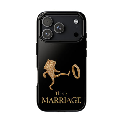 Phone Case - ‘This is Marriage’ Gold Ring Cartoon Design