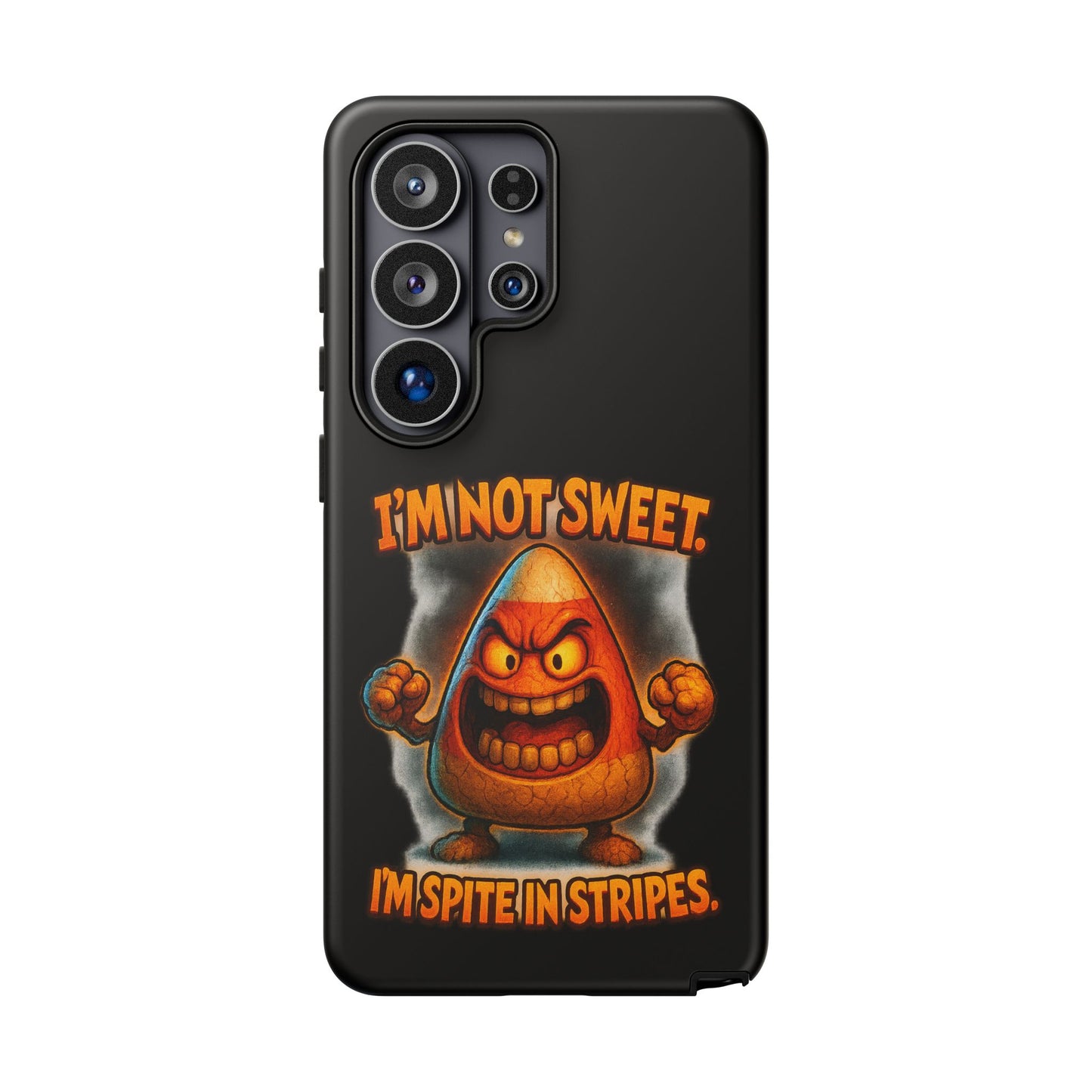 Phone Case — "I'm Not Sweet, I'm Spite in Stripes" Candy Monster Design