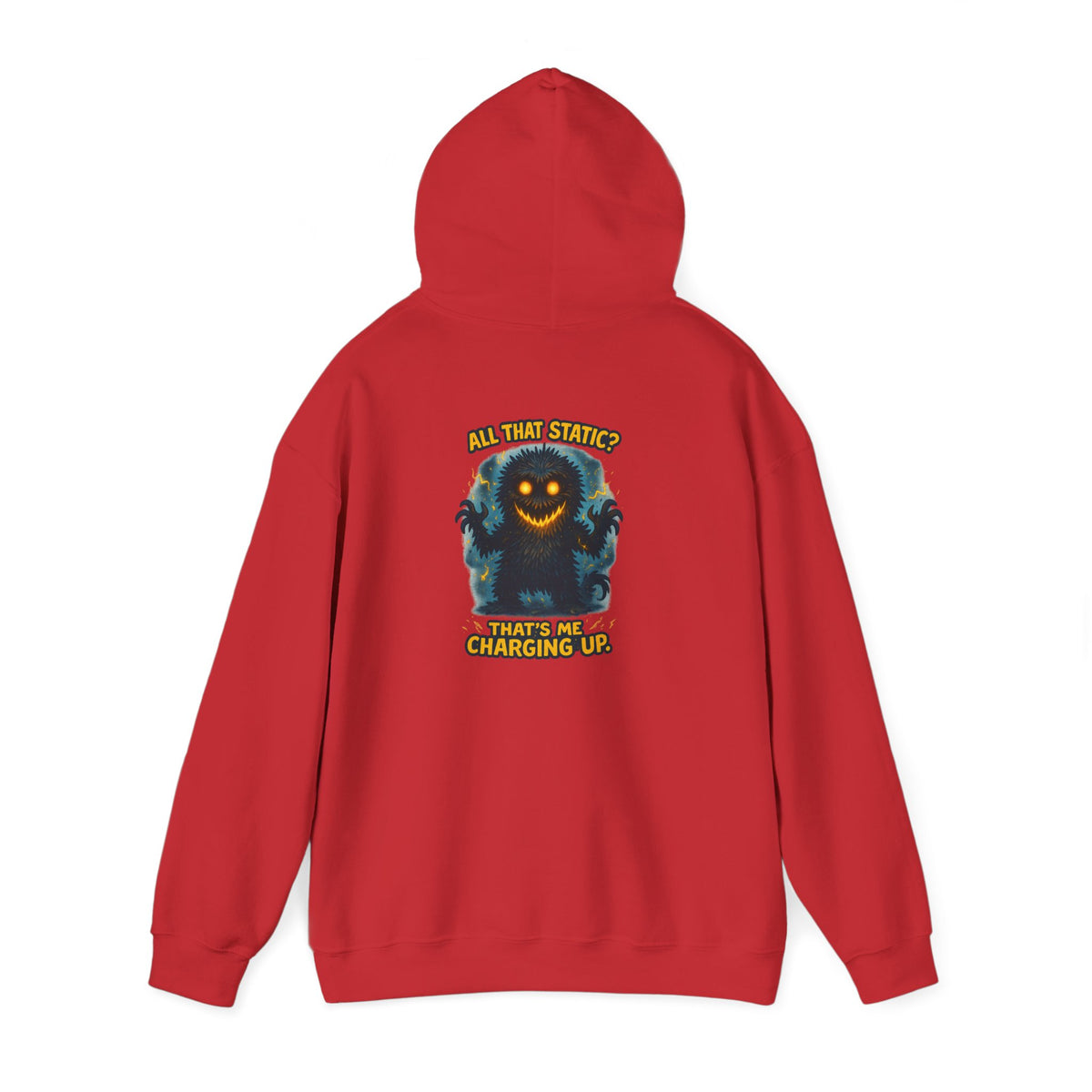 Charging Up Monster Hoodie — "All Smiles" Cozy Graphic Sweatshirt