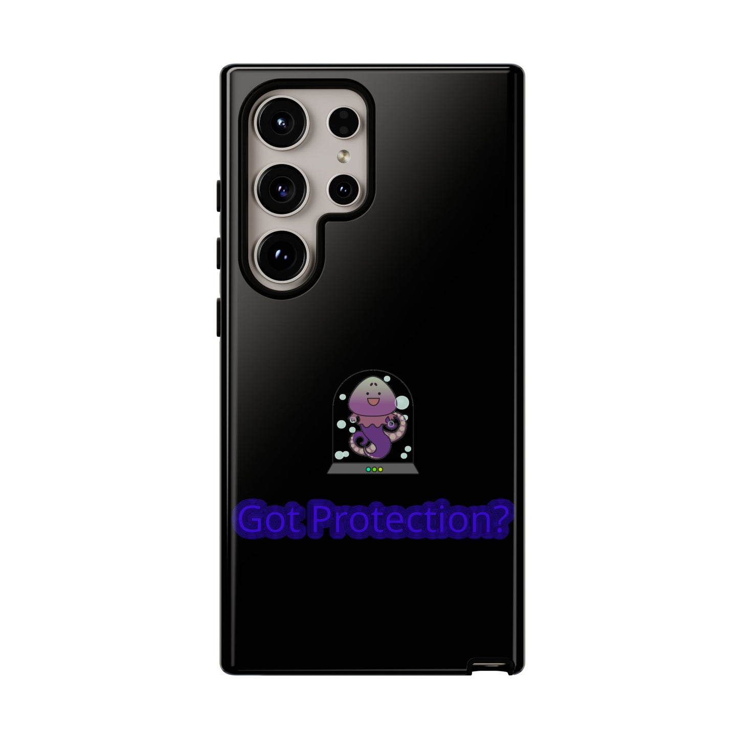 Phone Case — 'Got Protection?' Cute Purple Alien Anti-Shock Protective Cover