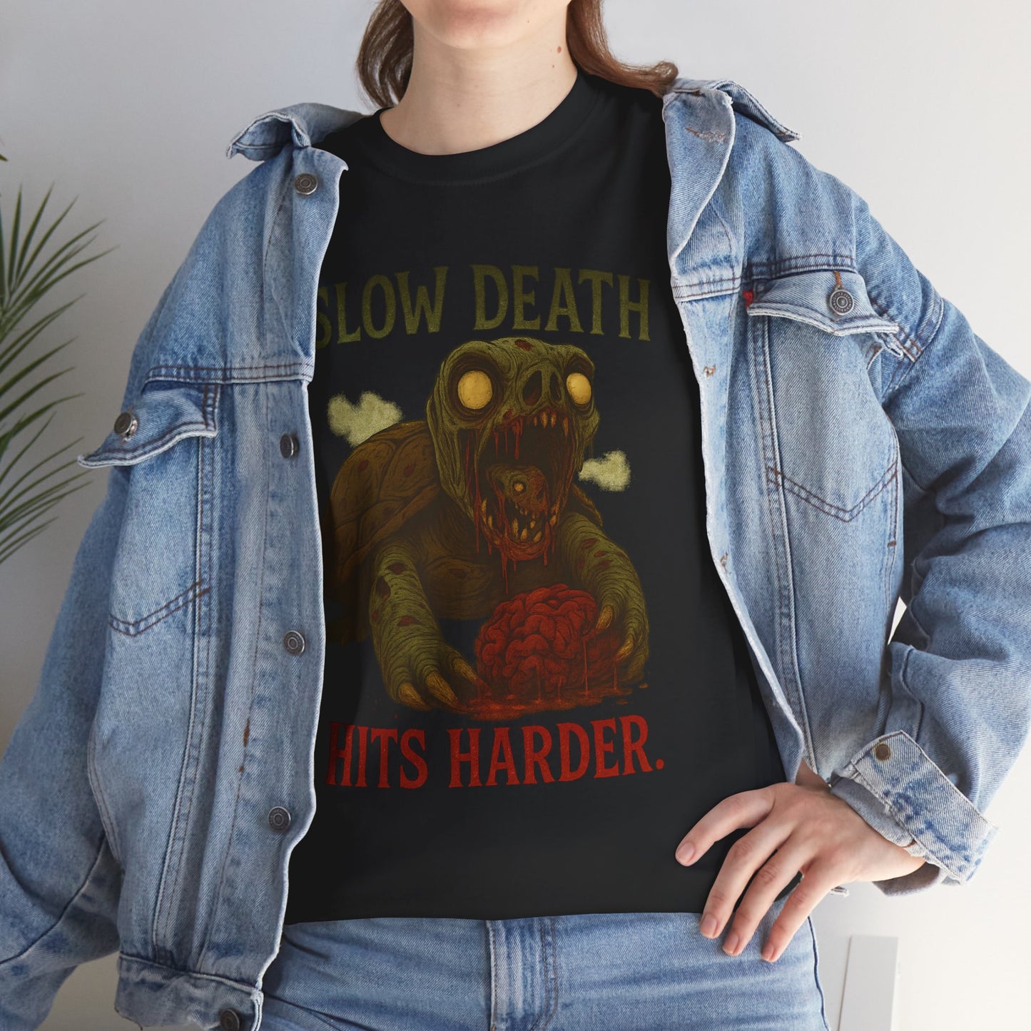 Slow Death Hits Harder – Zombie Turtle Tee