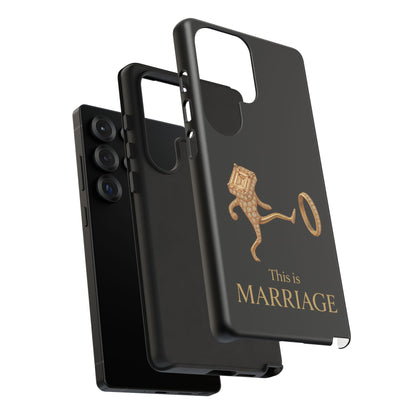 Phone Case - ‘This is Marriage’ Gold Ring Cartoon Design