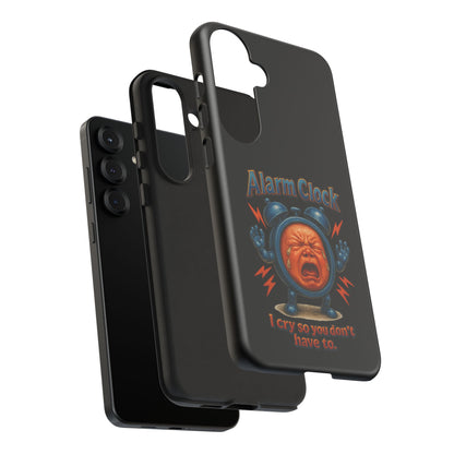 Phone Case — "Alarm Clock: I Cry So You Don't Have To" Funny Retro Baby Alarm Design