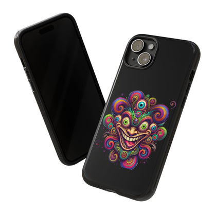 Psychedelic Jester Phone Case — Colorful Creepy Clown Tough Case