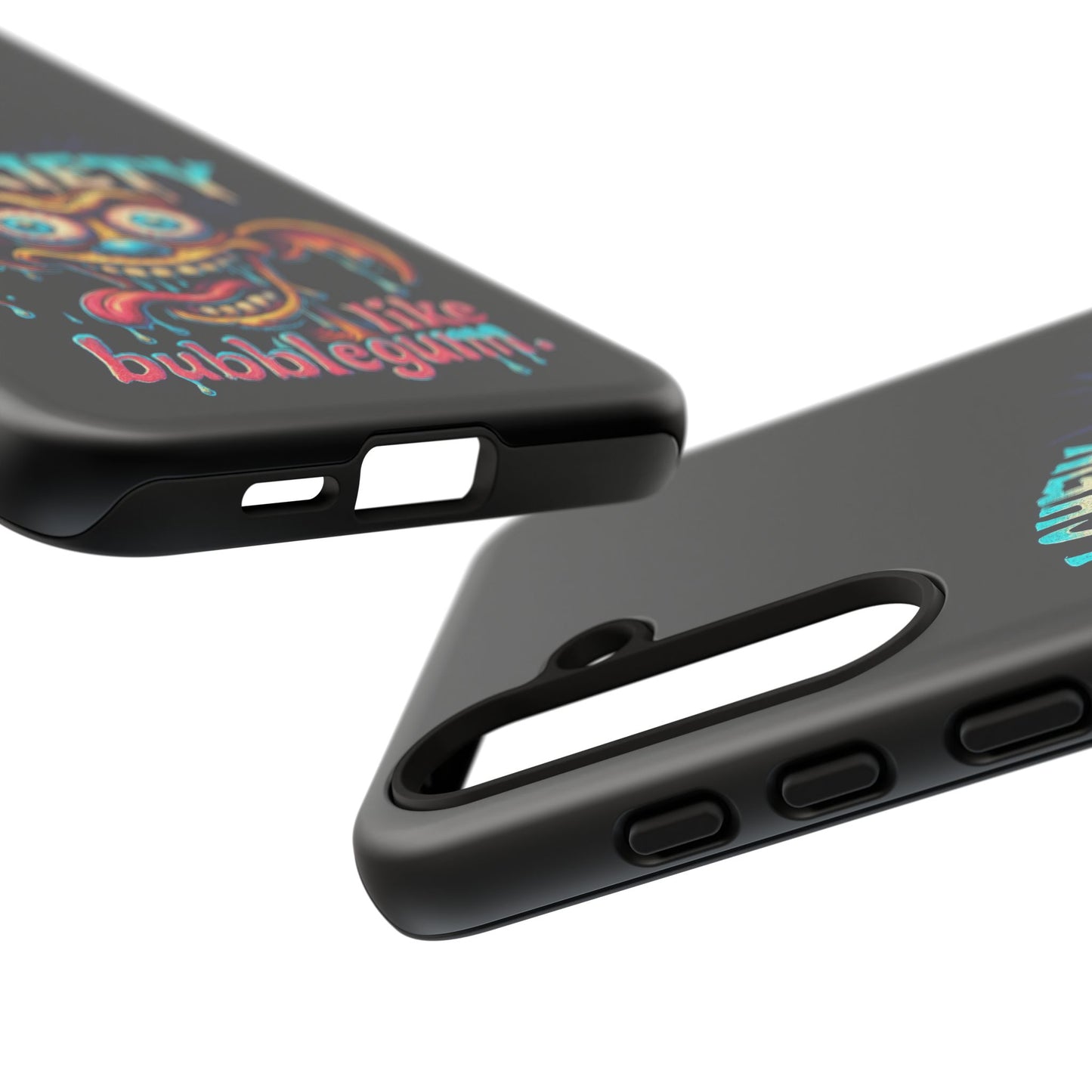 Phone Case — "I Chew Anxiety Like Bubblegum" Retro Monster Design
