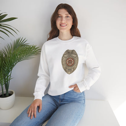 Flames Test Metal Courage Defines the Firefighter Crewneck Sweatshirt