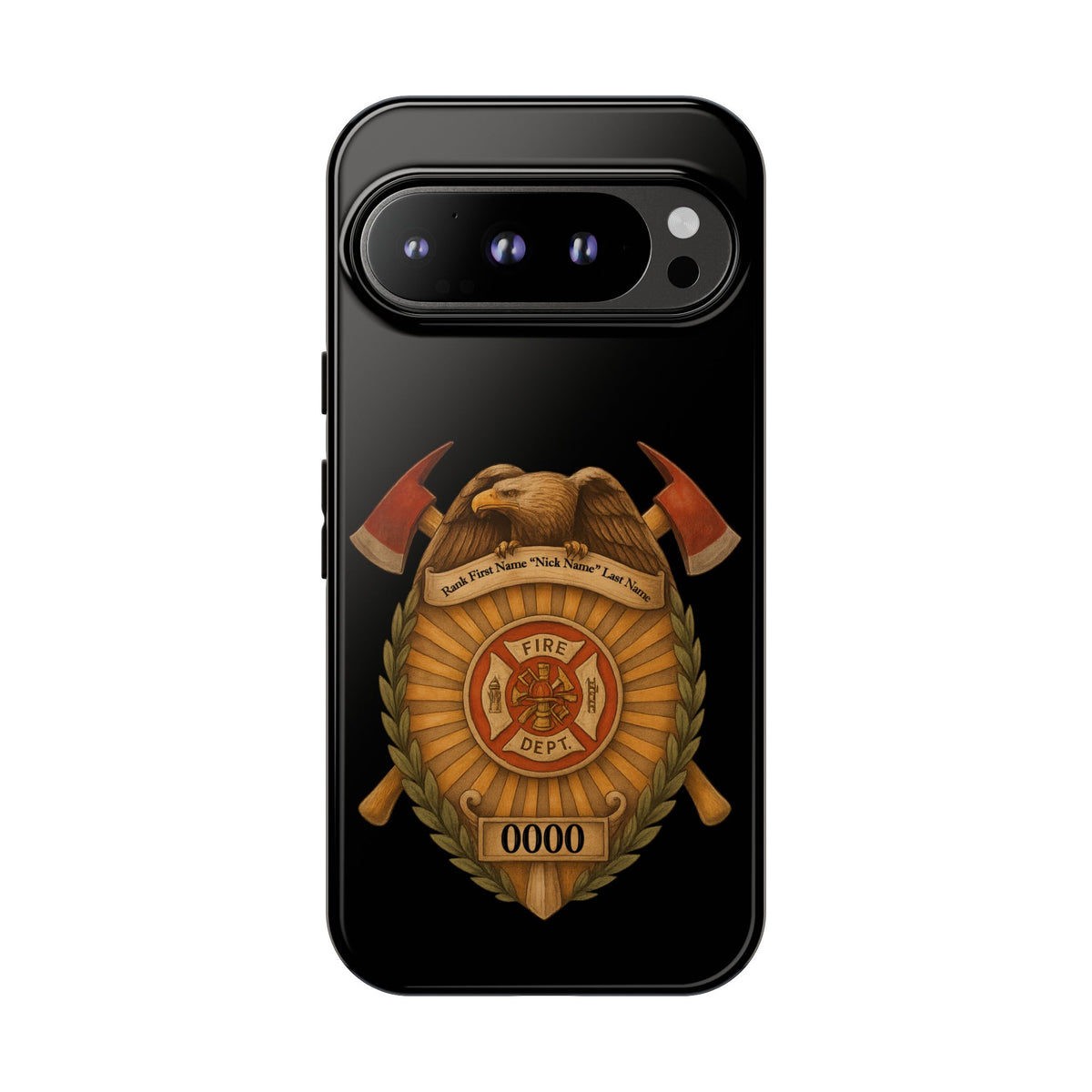 Firefighter Badge Phone Case — Tough Cases Customizable Emblem Design