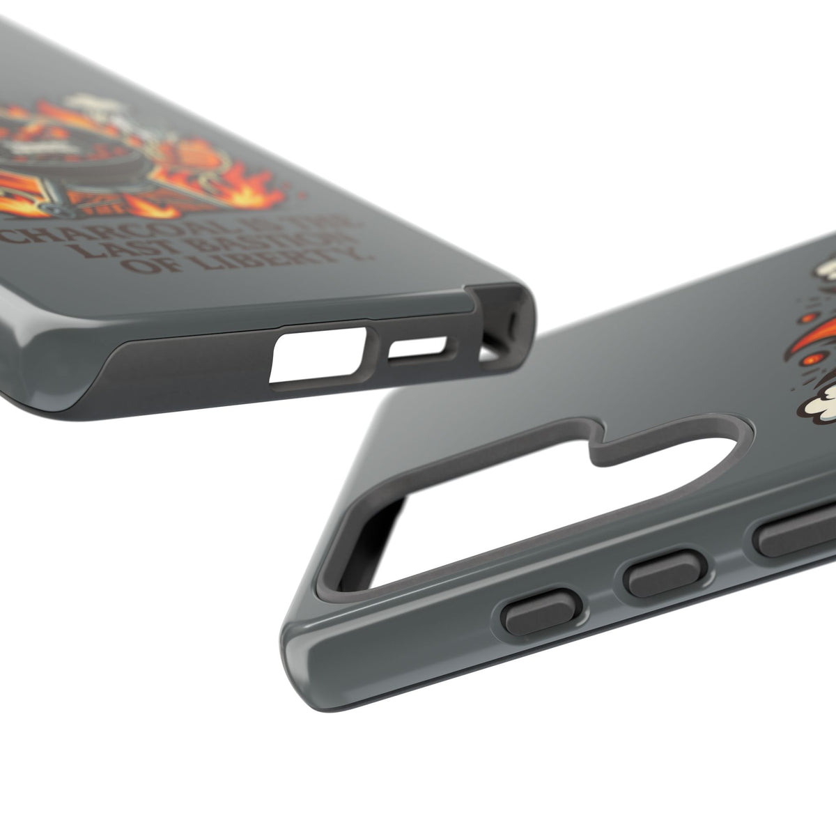 Grilling Phone Case — "Charcoal Is the Last Bastion of Liberty" BBQ Design