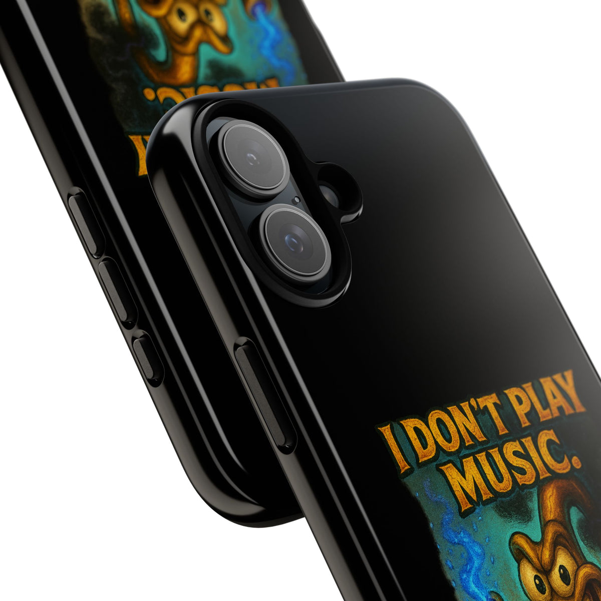 Phone Case — "I Don't Play Music. I Detonate It." Cartoon Bomb Graphic