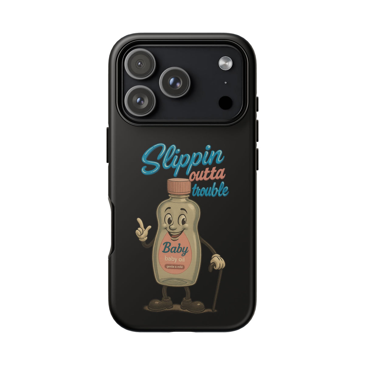 Phone Case — Retro 'Slippin Outta Trouble' Baby Bottle Design