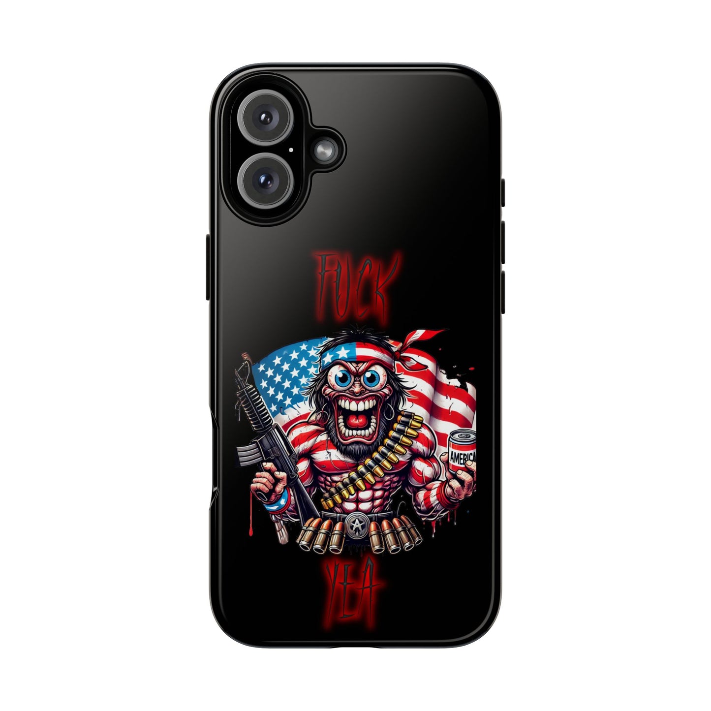 Phone Case — American Flag Skull Soldier Design (Tough Cases)