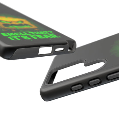 Phone Case — 'Smell That? It's Fear.' Spooky Cheese Monster Protective Case