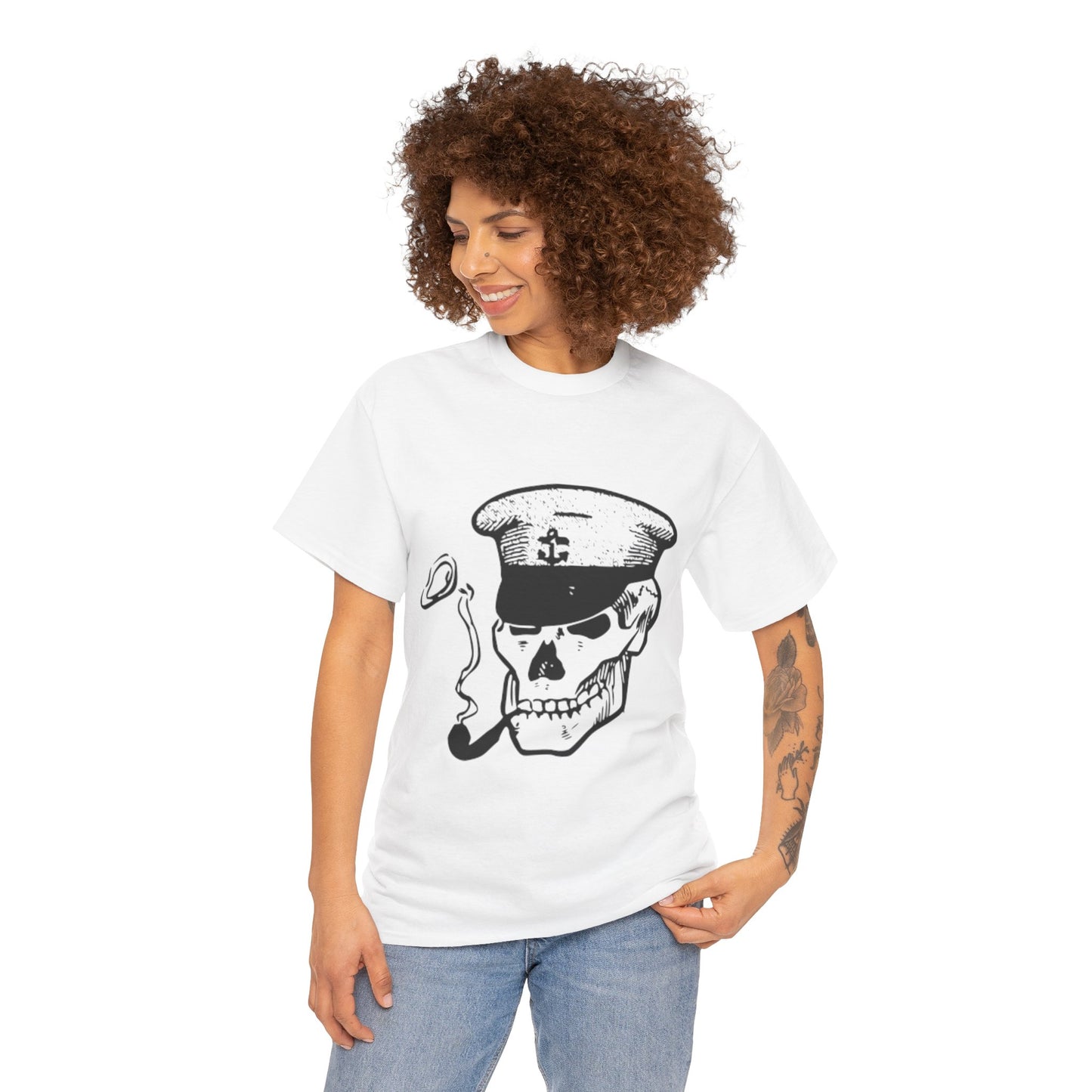 Dead Admiral Skull – Smoking Sailor Skeleton Tee