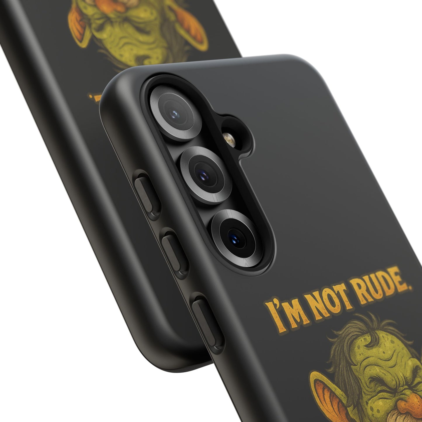 Phone Case – "I'm Not Rude, You're Just Exhausting" Funny Grumpy Troll Protective Cover