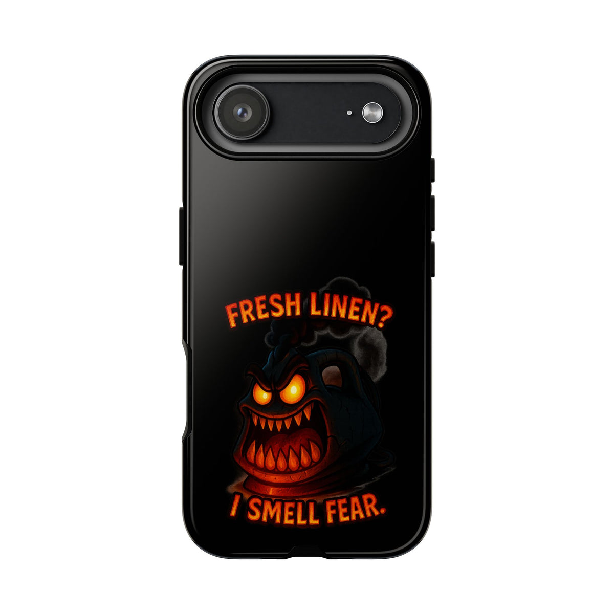 Phone Case — 'Fresh Linen? I Smell Fear.' Spooky Pumpkin Horror Protective Case
