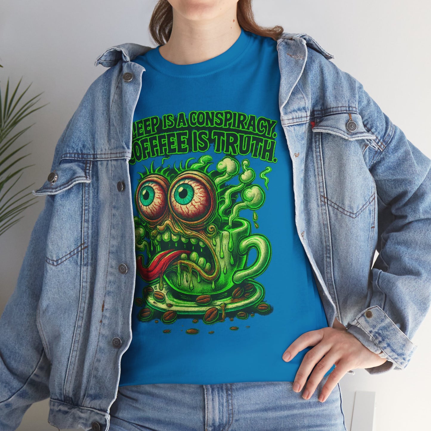 Sleep is a Conspiracy – Coffee is Truth T-Shirt