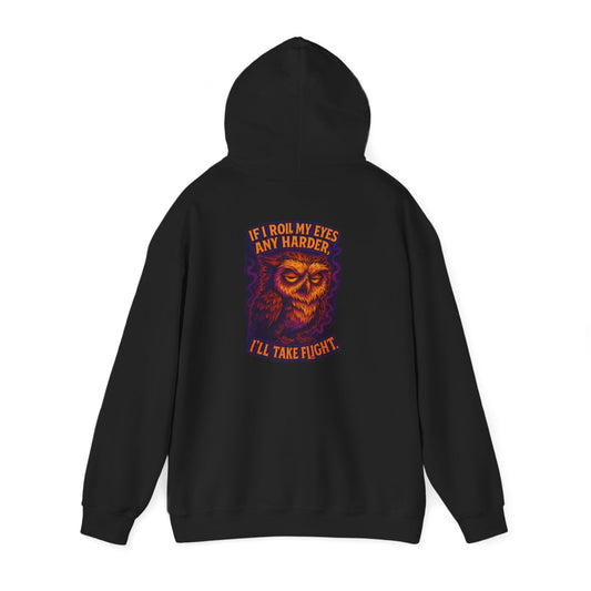 Hoodie — Vintage Owl 'I'll Take Flight' Graphic Hoodie
