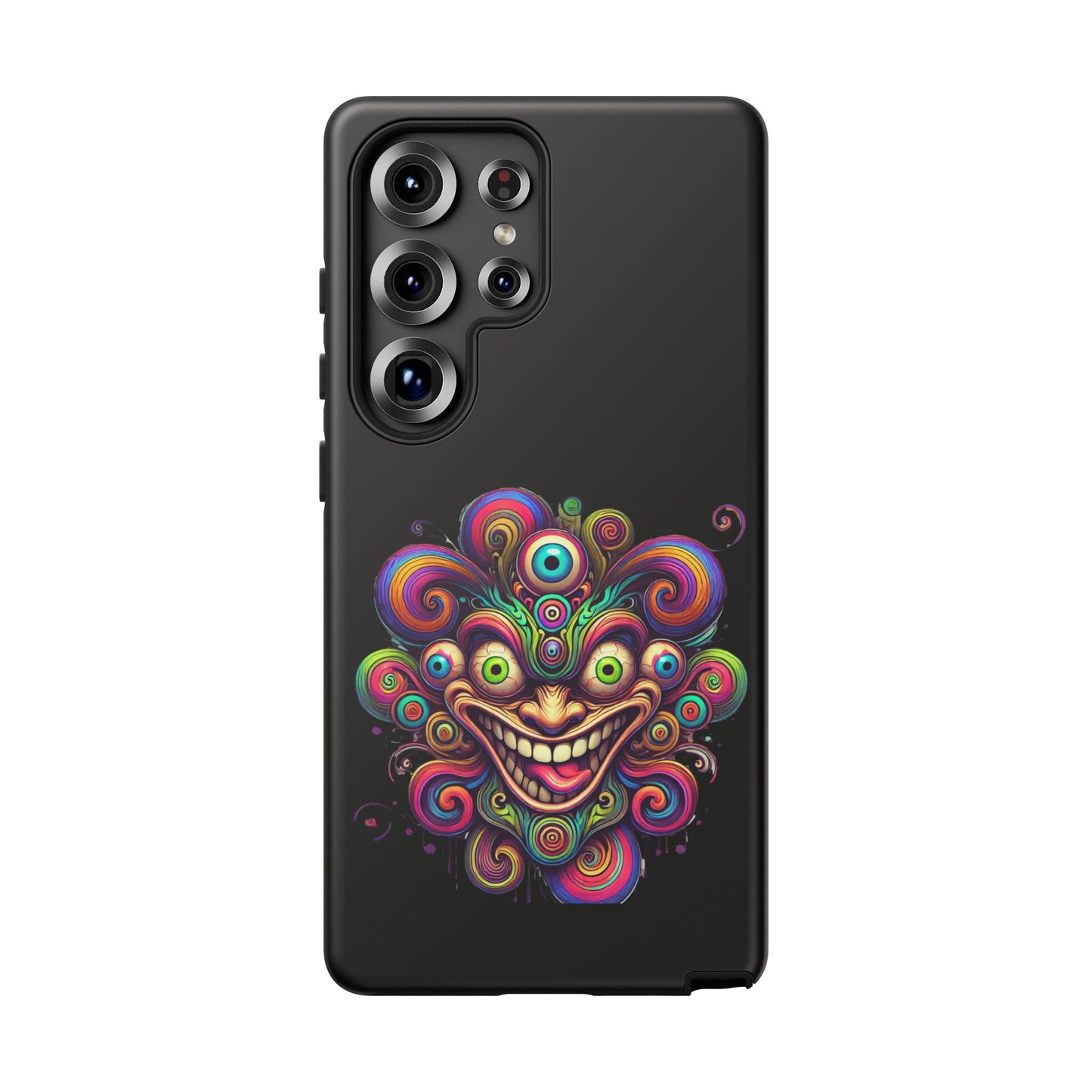Psychedelic Jester Phone Case — Colorful Creepy Clown Tough Case