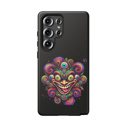 Psychedelic Jester Phone Case — Colorful Creepy Clown Tough Case