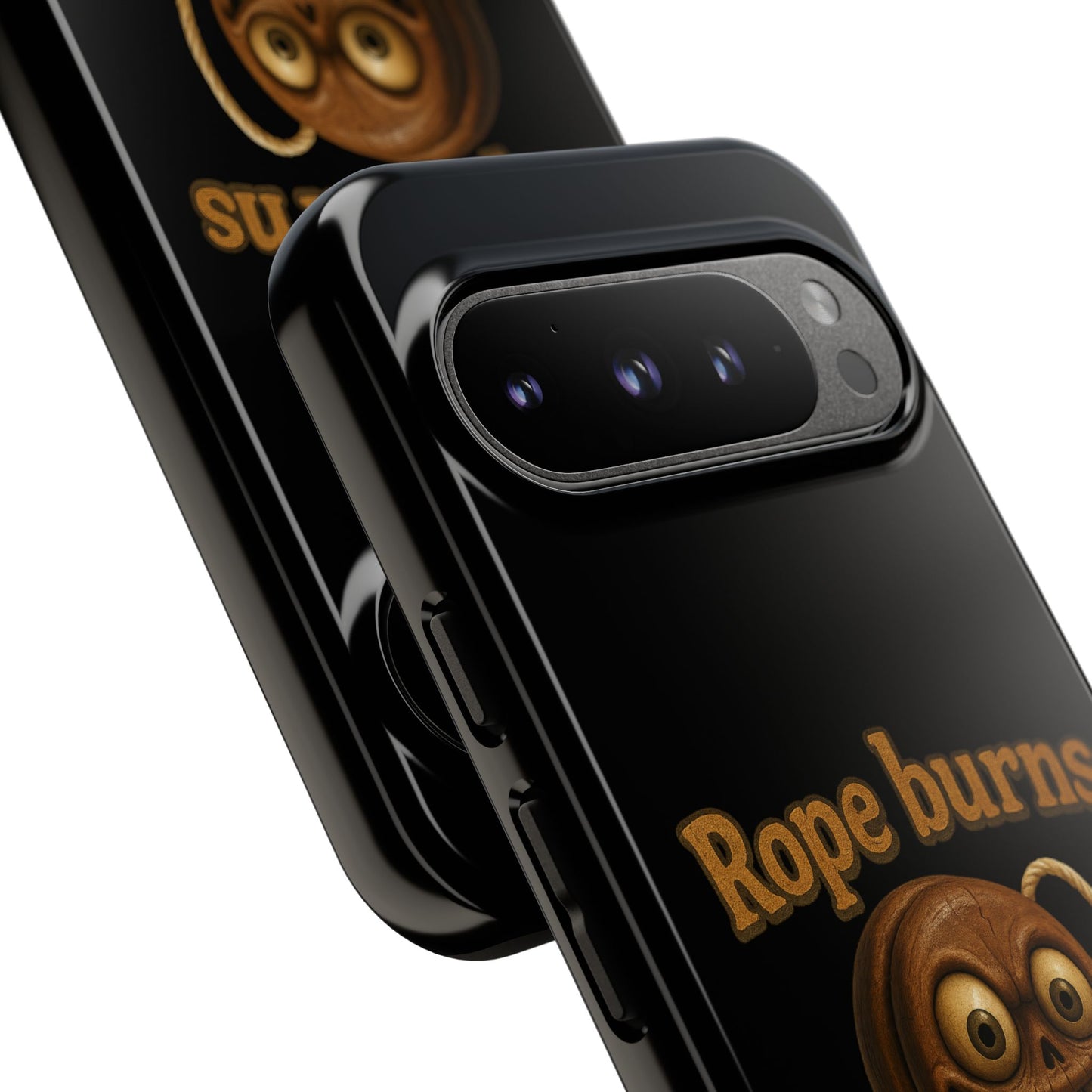 Phone Case — "Rope Burns Build Character" Grinning Cartoon Design